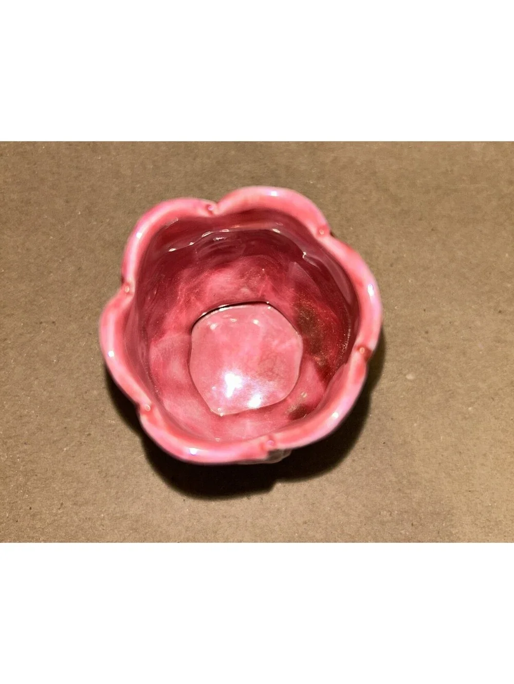 Vintage Hand Painted Tulip Egg Cup signed by Virginia Ferguson